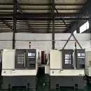 []仓库刚到两台佳盟子SK50DL斜轨刀塔机，广数980TB3i总.